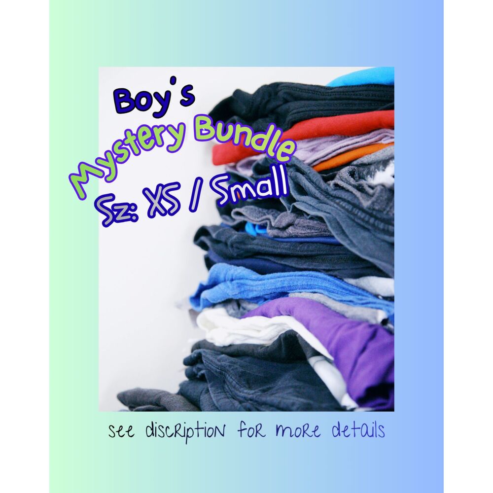 10 pc Boys Mystery Clothing Box Bundle Top Pants Shorts Youth sz: XS / Small